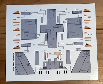 New Lego 7163 Republic Gunship Replacement Vinyl Sticker Pack