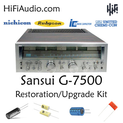 Sansui G7500 rebuild restoration recap service kit fix repair filter capacitor