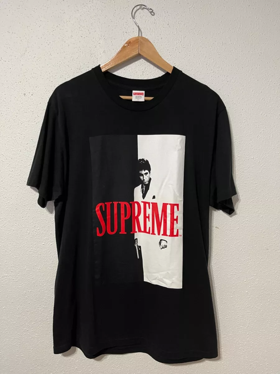 Supreme Scarface Split Tee Black FW17 Size Large