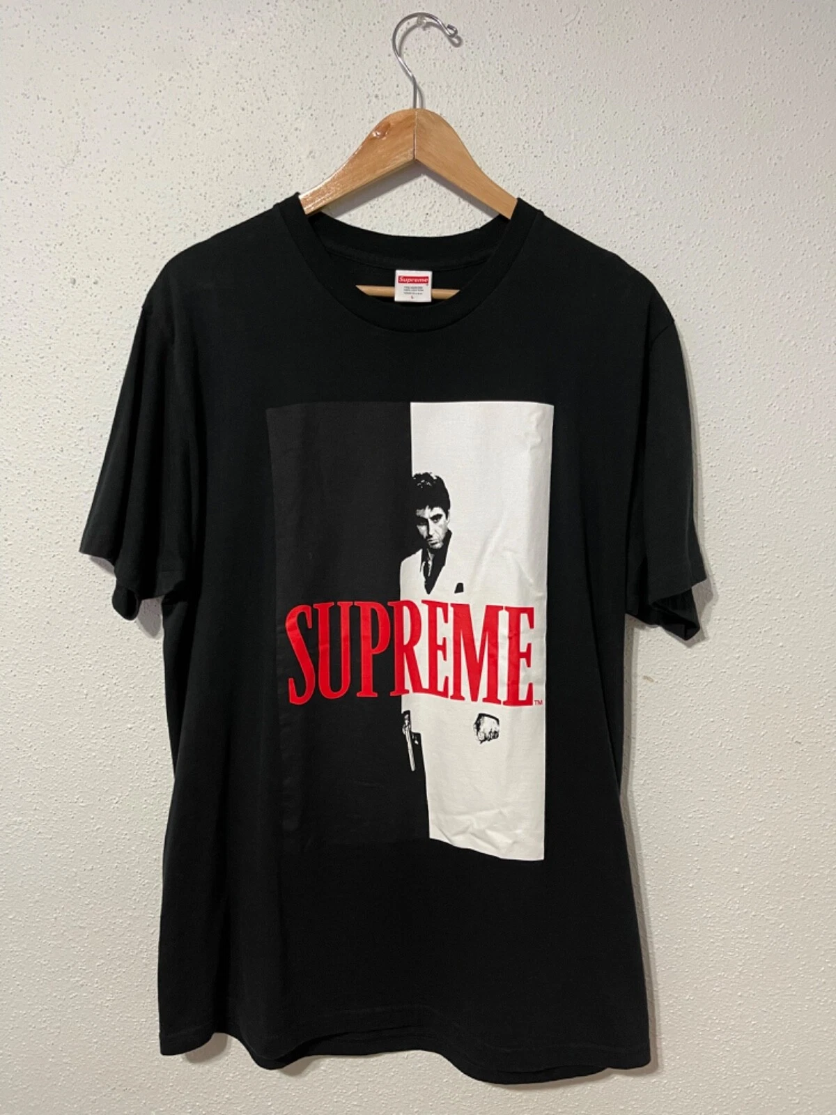 T shirt noir Supreme Scarface fendu FW17 taille Large