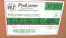 Halco FB32/841/6/ECO 32 22.6 in Fluorescent T8 4100K Med Bi-Pin G13 Tube U Bend