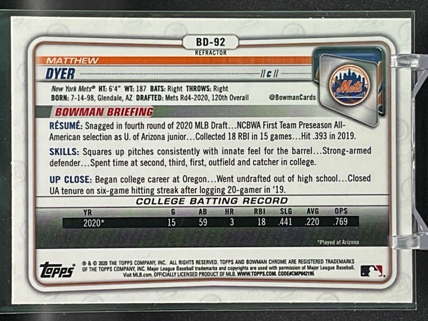 New York Mets *Choose Your Baseball Card* Inserts Rookies Autos (Updated 7/26) - Picture 258 of 512