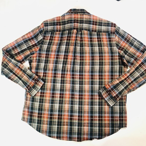 Next Signature Orange Check Brushed Cotton Flannel Casual Shirt Size XXL - Picture 9 of 16