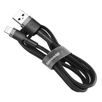 Baseus Cafule USB-A Zu Lightning Kabel 1M, 2.4A, Qc 3.0 Schwarz/Grau