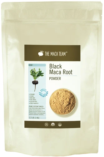 Certified Organic Black Maca Root Powder from Peru - 1 kg 111 servings