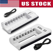 8 Slot Battery Charger For Ni-MH Ni-CD AA AAA Rechargeable Batteries Fast Charge