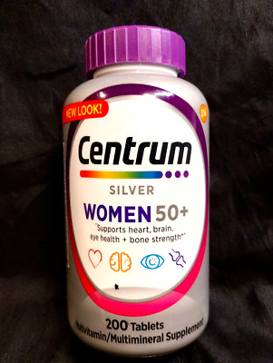 CENTRUM SILVER..WOMAN 50+..MULTI-VITAMIN-MULTI-MINERAL SUPPLEMENT..200TAB..APR25