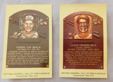 Cooperstown HOF Plaque Yellow Hall of Fame Postcards A-M Pick one