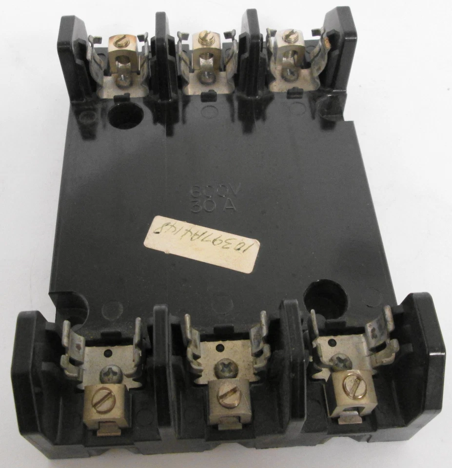 Bloque de fusibles de 3 polos Marathon 6F30A3B 600V 30A (lote de 2) Foto 4 de 4