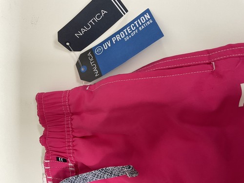 Nautica Hot Pink White Swim Shorts New With Tag Size Small 8 - Picture 4 of 9