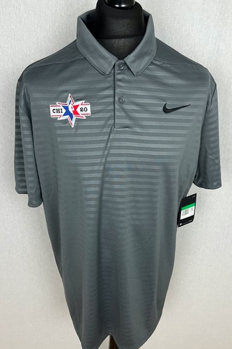 Nike NBA All-Star Game 2020 Chicago Polo Shirt Men's Size XL Gray Dry-Fit - Picture 5 of 14