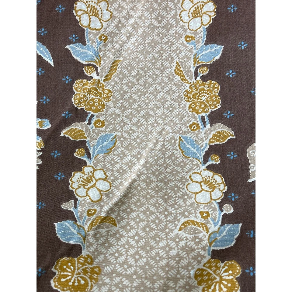 Tela De Colección Spectrum Trend Marrón Azul Floral Batik Tapicería Sarga Por Yarda Foto 4 de 4