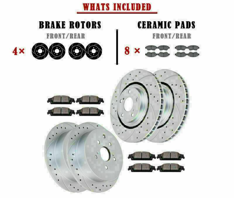 Front Rear Brake Rotors Pads Fit for Lexus RX350 RX450H 2010 2011 2012