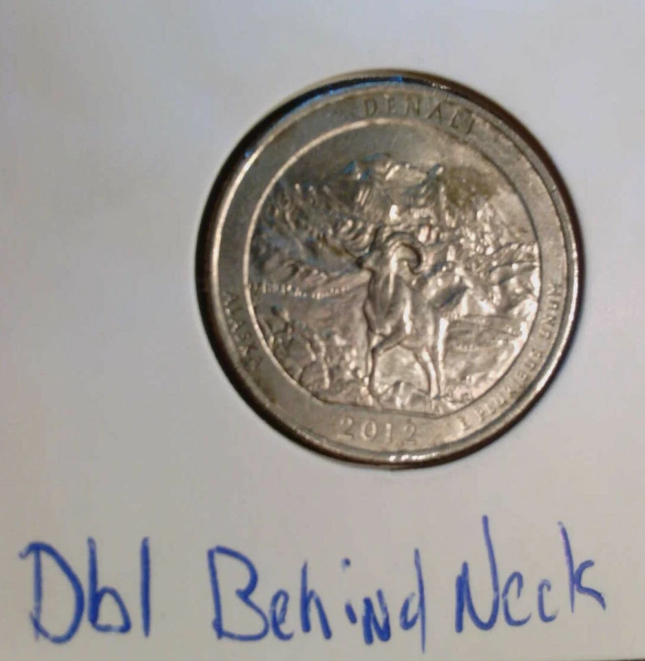 2012 P Denali Alaska Doubled Die Behind the Neck - OK Condition/Clear Variety! - Image 3 of 4
