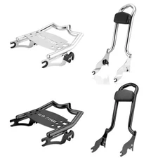 27" Tall Sissy Bar Backrest/Luggage Rack for Harley Street Glide Road King 09-25