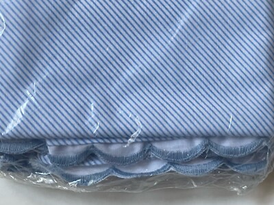 NEW! Vintage SPRINGMAID Estate Blue BOW BASSETTI Pair PILLOWCASES Scalloped