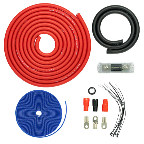 SoundBox PK0-17, 0 Gauge Amp Kit Power Amplifier Install Wiring Cables - 7500W - Picture 1 of 5