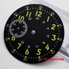 38.9mm sterile black watch dial for ETA 6497 ST3600 hand winding movement