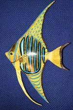 6 Inch Tropical Fish Wall Hanging Beach Nautical Coastal Tiki Decor F6-A9