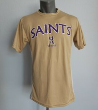 New Orleans Saints Fan Shirt Gold Size M Game Gear Jersey NFL Football Yellow