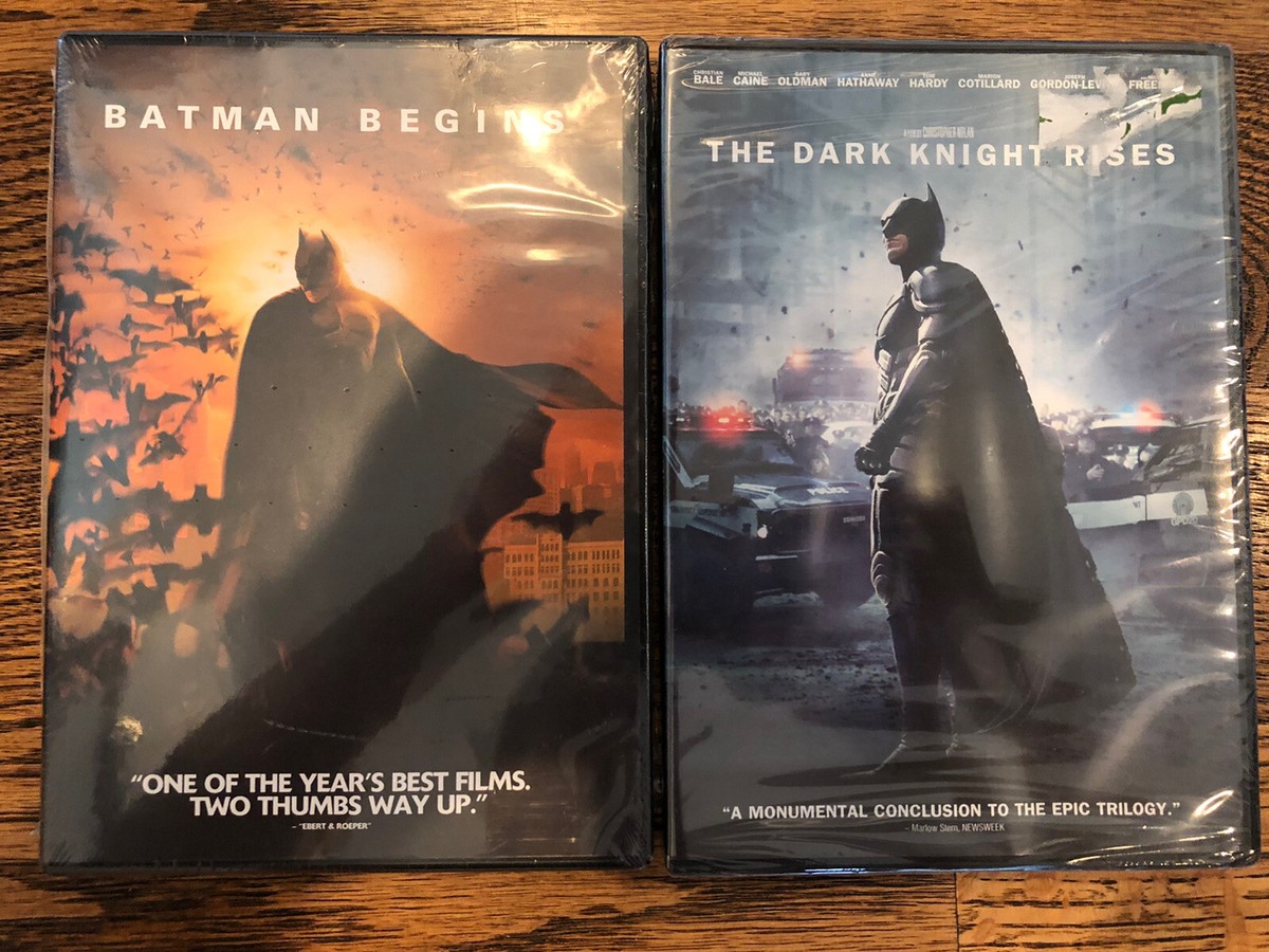 Batman Begins, Dark Knight Rises DVDs Christian Bale Christopher Nolan DVD  NIP