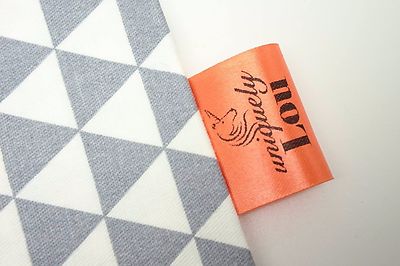 25 mm Schlaufenetikett orange farbig maßgeschneidert personalisiert Basteln Business Nähen 