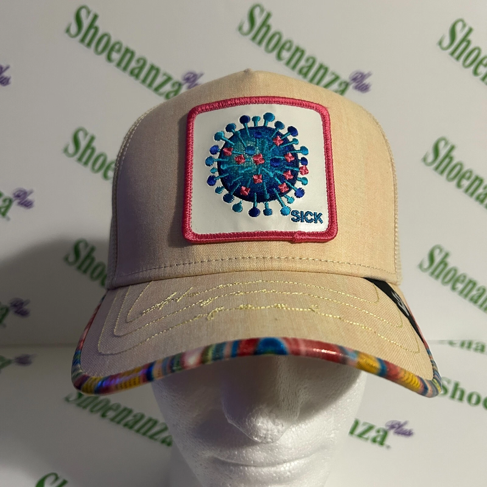 Goorin Bros Friday Drop The Farm Nice Catch! Sick Germ Tummy Ache Survivor Hat