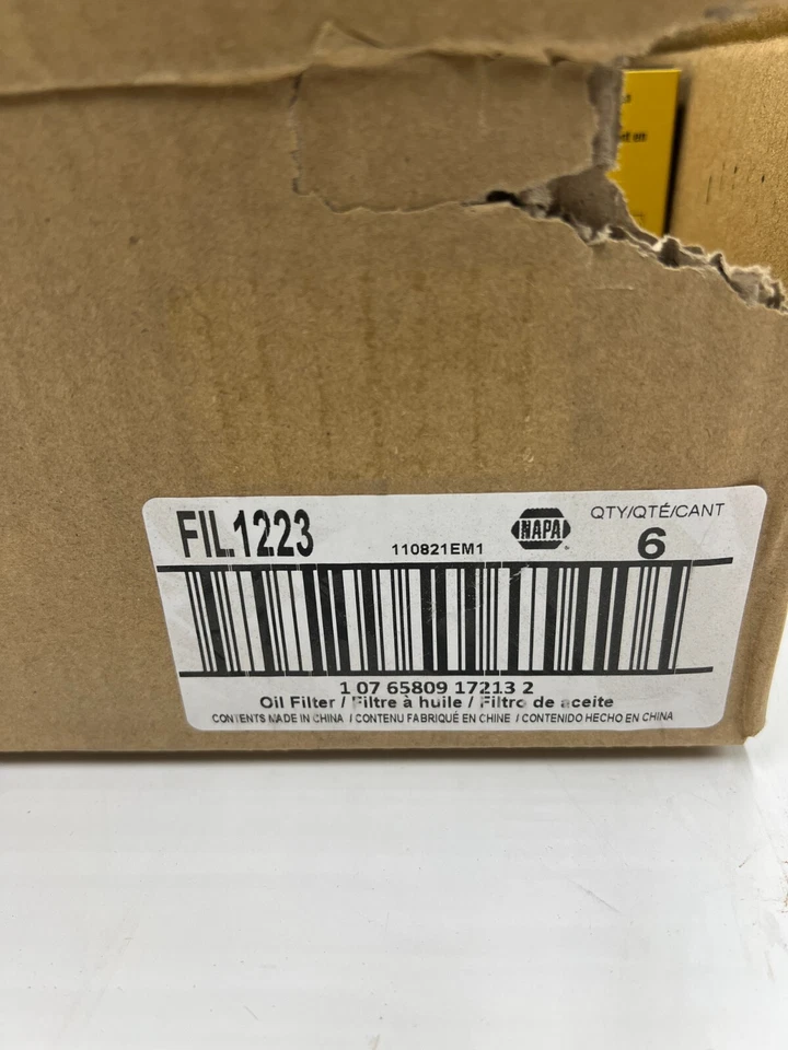 (Caja de 6) Filtro de aceite de motor NAPA Gold 1223 para BMW 1996-2009 Foto 3 de 4