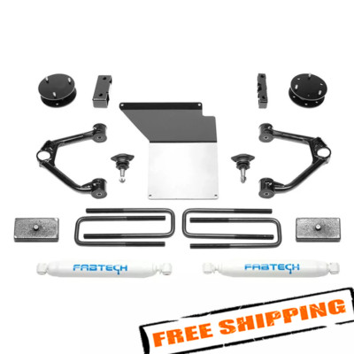 Fabtech 4''x1.5'' Front & Rear Suspension Lift Kit for 07-13 Chevy Silverado 1500