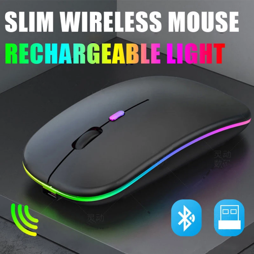 Ratón Inalámbrico Recargable Retroiluminado Ergonómico Ratón para Juegos para Laptop PC - Imagen 10 de 12