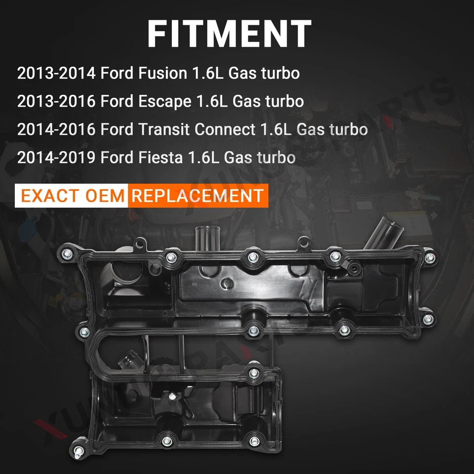 Valve Cover for 2013-2016 Ford Escape 2014-2019 Ford Fiesta 1.6L Turbo BM5Z6582A - Image 3 of 4