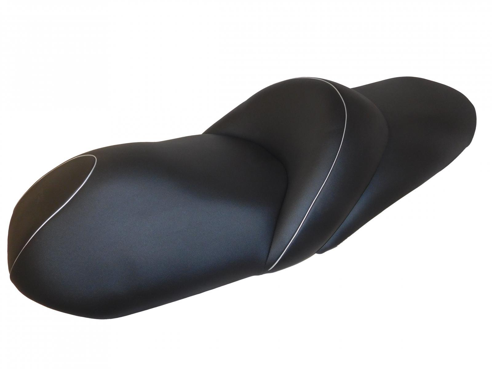 Housse de selle compatible Forza 250 Top Sellerie HSD4476 en skai noir