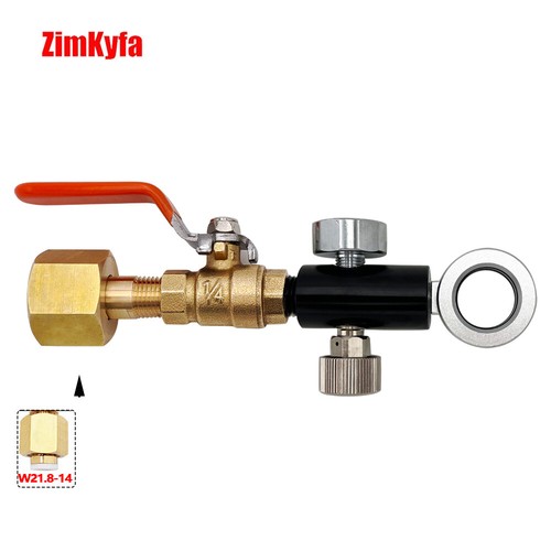 Adaptador de CO2 con estación de recarga de válvula de bola para Soda Quick Connect DUO Terra Art - Imagen 9 de 14