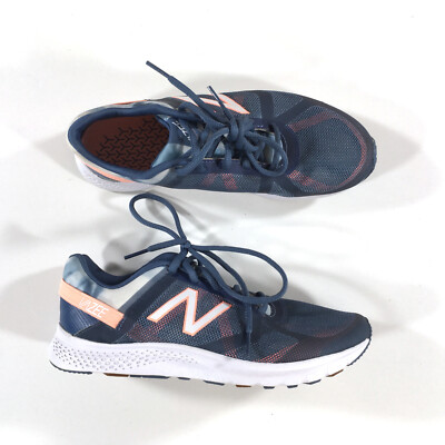 New Balance Vazee Transform Graphic Trainers Womens Size 7 Dark Blue Peach White