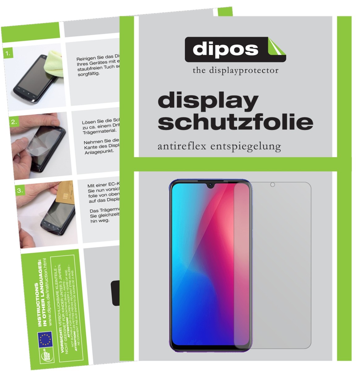 5x Pellicola Protettiva per Vivo Z3i Protezione Schermo Antiriflesso dipos