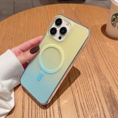 Magnetische Handyhülle Für iPhone 16 15Pro Max mit Farbverlauf und Stoßschutz