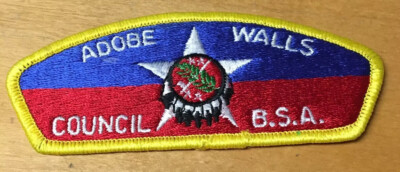 BOY SCOUTS ADOBE WALLS COUNCIL 569 S-1 B.S.A. 1ST ISSUE  CSP PATCH NEW 