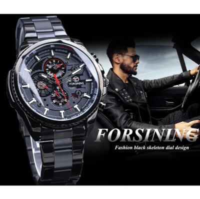 Forsining Men's Mechanical High Quality Luminous Waterproof Self Winding Watch