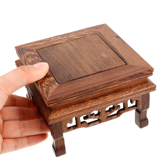 Orientalischer Vasenständer Basis Aus Wenge Buddha Statuen Sockel Bonsai Podest - Bild 2 von 12