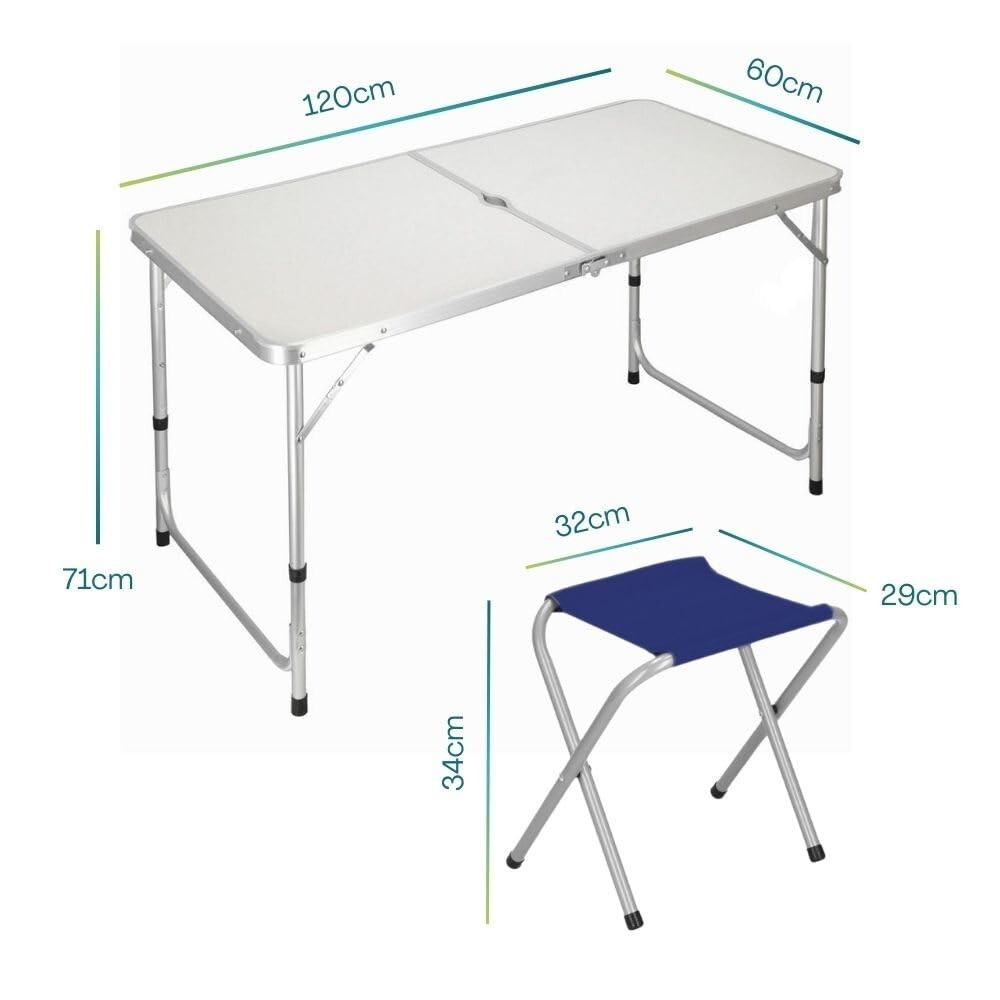 Set Tavolo Pieghevole con 4 Sgabelli Palucart foto 2