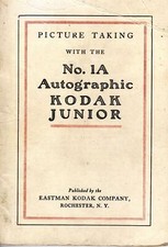 Kodak No.1A Autographic Kodak Junior Camera owner manual 96pgs/1917 
