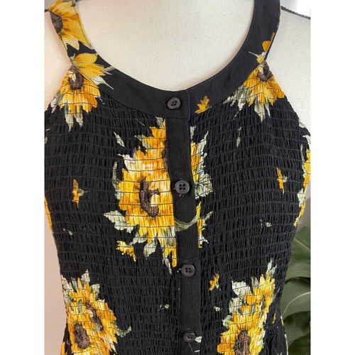 Torrid Women's Sunflower Print Button-Front Dress - Picture 3 of 13