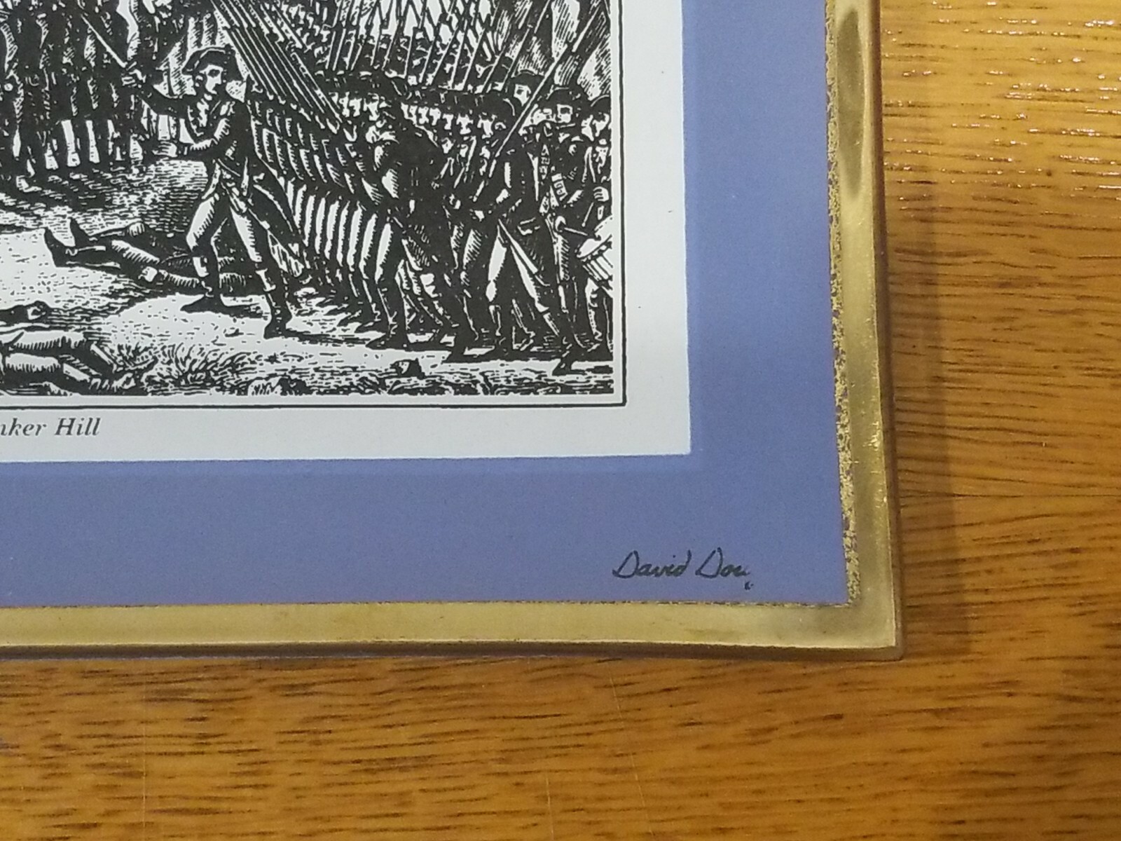  Vintage David Douglas Glass Plate Tray Dish The Battle of Bunker Hill 