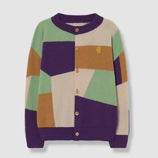  189 The Animals Observatory Girl's Purple Colorblock Toucan Cardigan Size 3/98