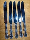 International Sterling Wild Rose New French HH Dinner Knives Set of 5