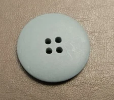 1-1/8 inch Round Matte Medium Gray Plastic 4-hole Flat Button