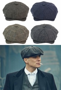 Beret Hat With 8 Quarters Mens Hat Peaky Blinders Tweed Style Ebay