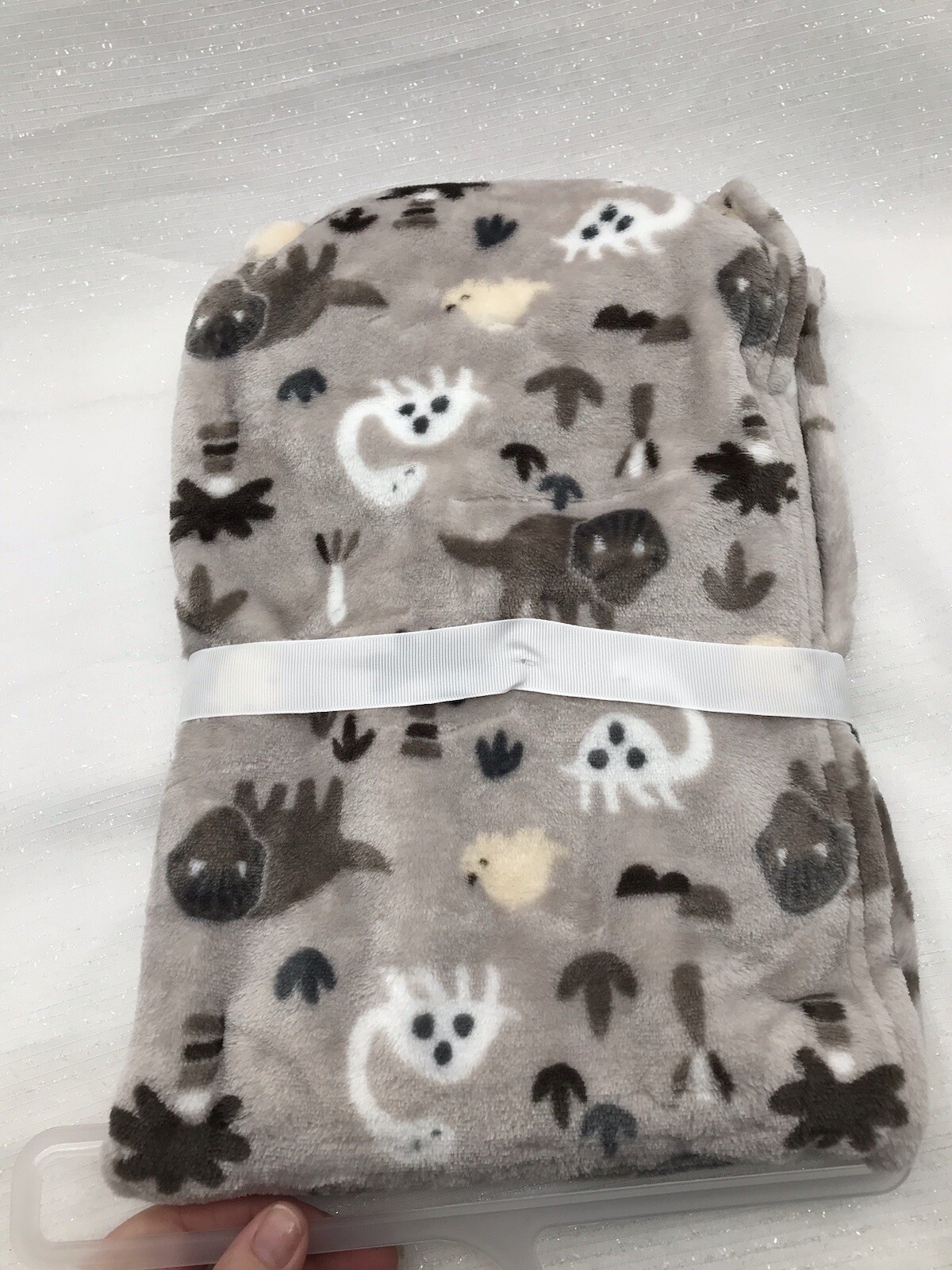 Dreamgro Boys Dinosaur Baby Blanket Security Lovey Plush Brown Gray Dream Gro