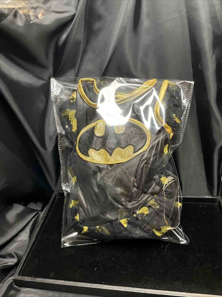 Rubies Size S Batgirl Black Gold Cap Sleeve Costume Dress Childs Halloween Tutu. - Image 2 of 4