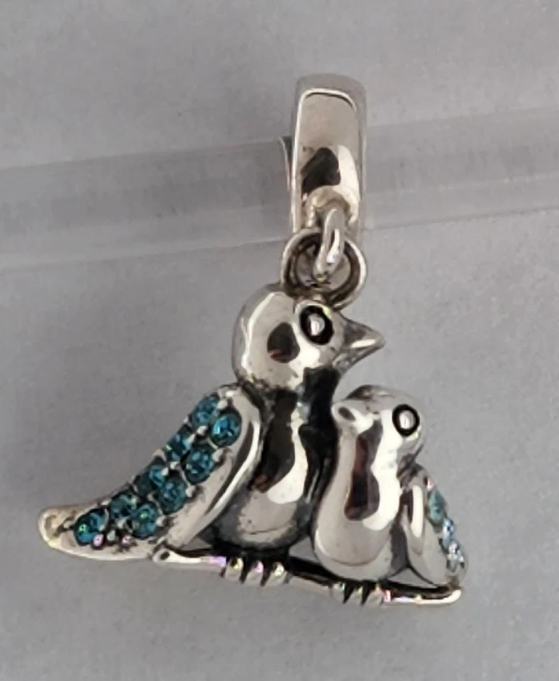 Chamilia BIRDS OF A FEATHER Indicolite Swarovski Sterling Cuentas Colgantes 2025-1090 Foto 2 de 4